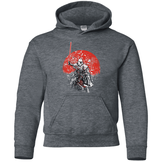 Sweatshirts Dark Heather / YS Samurai Trooper Youth Hoodie