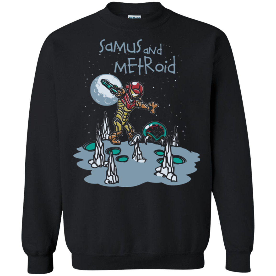 Sweatshirts Black / Small Samus and Metroid Crewneck Sweatshirt