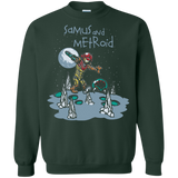 Sweatshirts Forest Green / Small Samus and Metroid Crewneck Sweatshirt