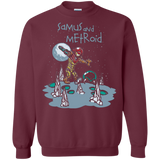 Sweatshirts Maroon / Small Samus and Metroid Crewneck Sweatshirt