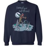 Sweatshirts Navy / Small Samus and Metroid Crewneck Sweatshirt