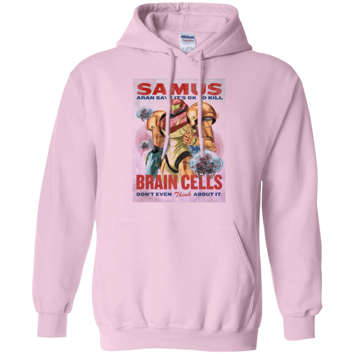 Sweatshirts Light Pink / Small Samus Aran Propaganda Pullover Hoodie