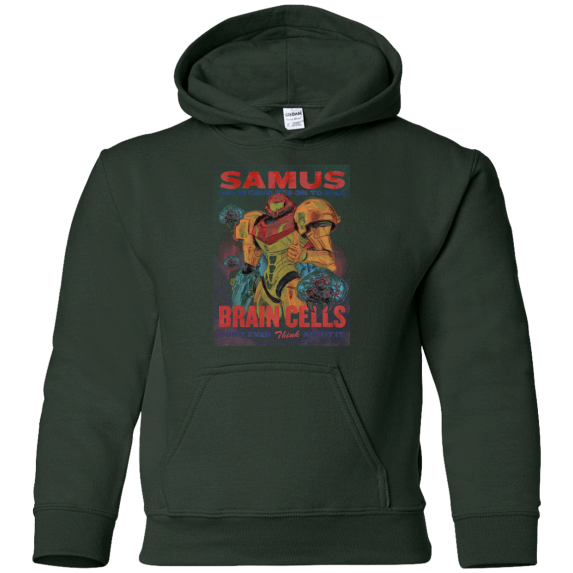 Sweatshirts Forest Green / YS Samus Aran Propaganda Youth Hoodie