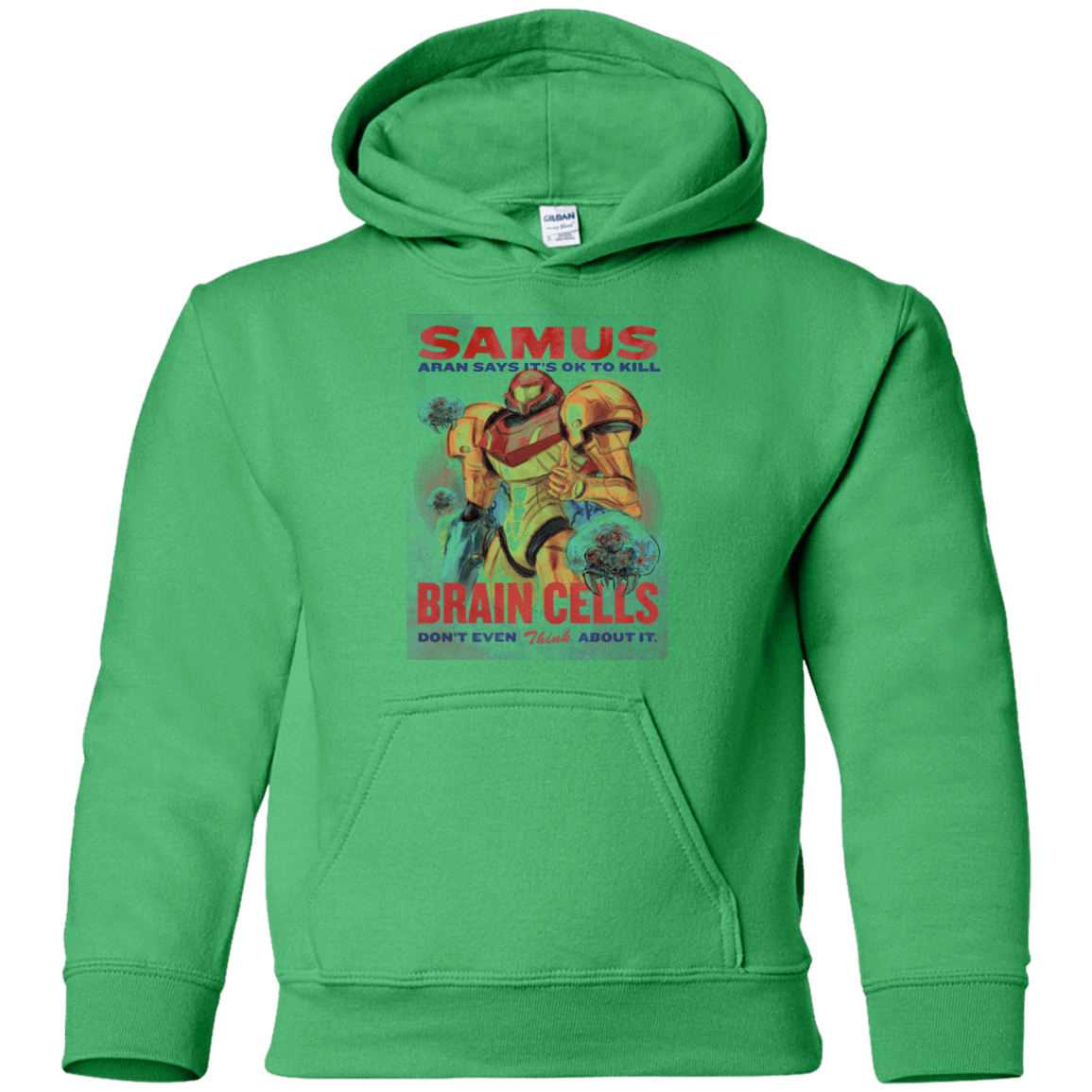 Sweatshirts Irish Green / YS Samus Aran Propaganda Youth Hoodie