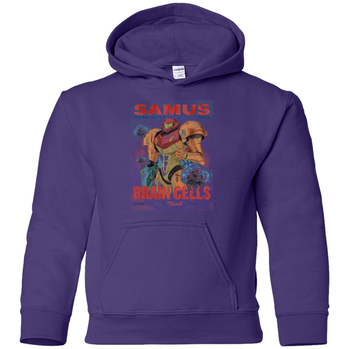 Sweatshirts Purple / YS Samus Aran Propaganda Youth Hoodie