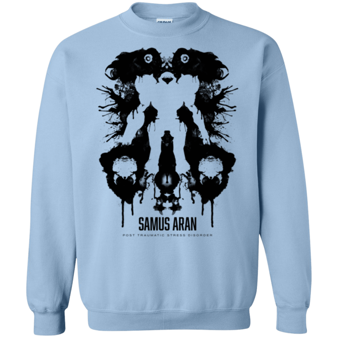 Sweatshirts Light Blue / Small Samus Ink Blot Crewneck Sweatshirt