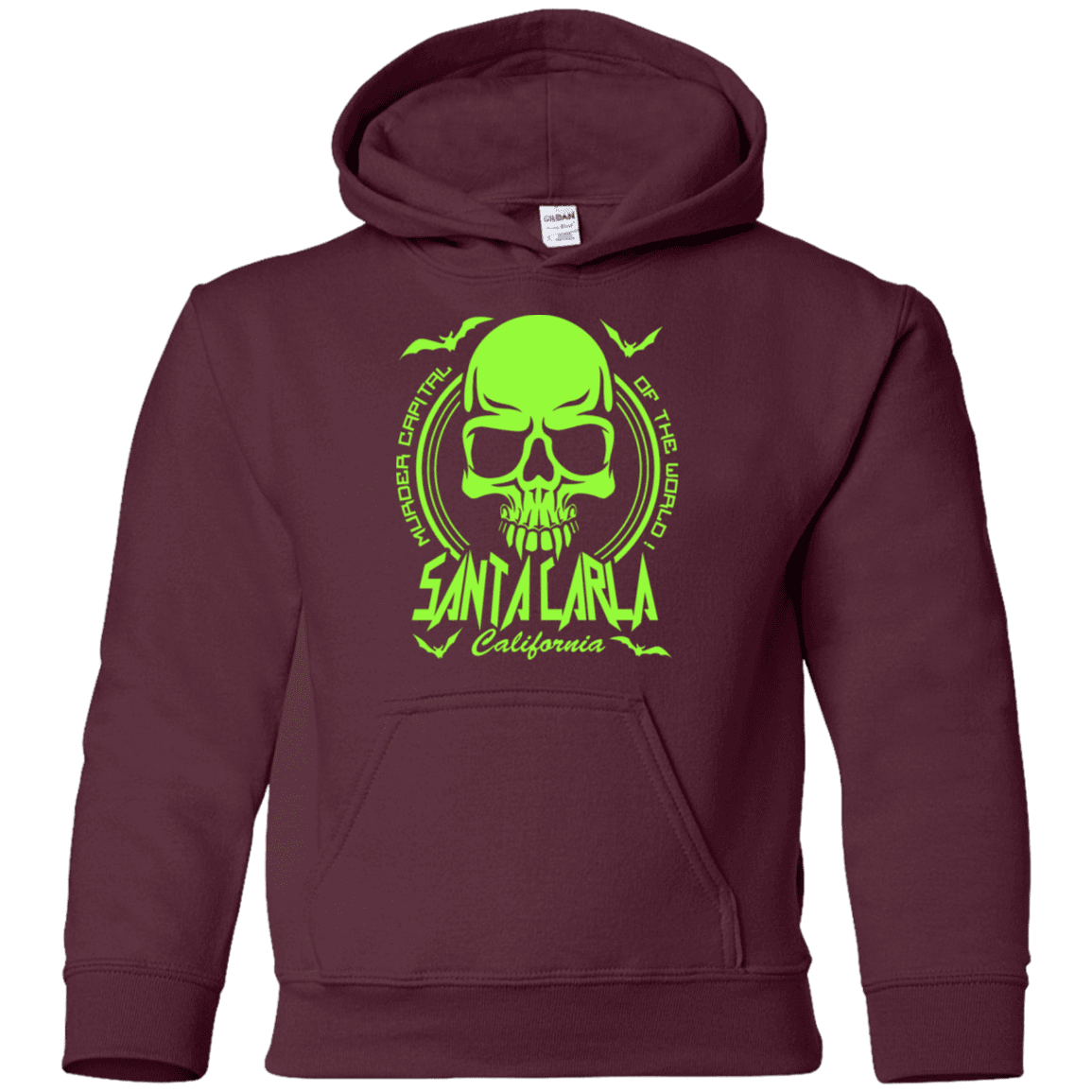 Sweatshirts Maroon / YS Santa Carla Youth Hoodie