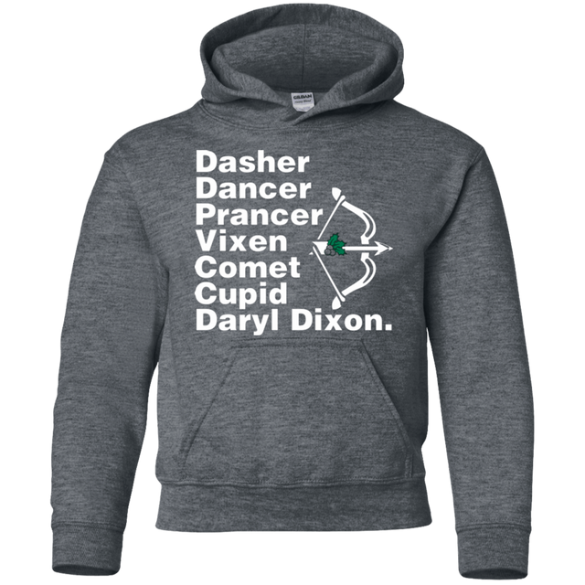 Sweatshirts Dark Heather / YS Santas Helper Youth Hoodie