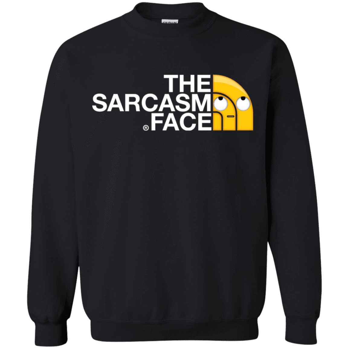 Sweatshirts Black / S Sarcasm Face Crewneck Sweatshirt