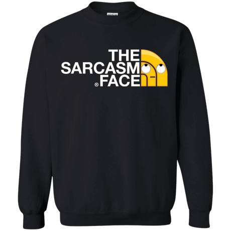 Sweatshirts Black / S Sarcasm Face Crewneck Sweatshirt