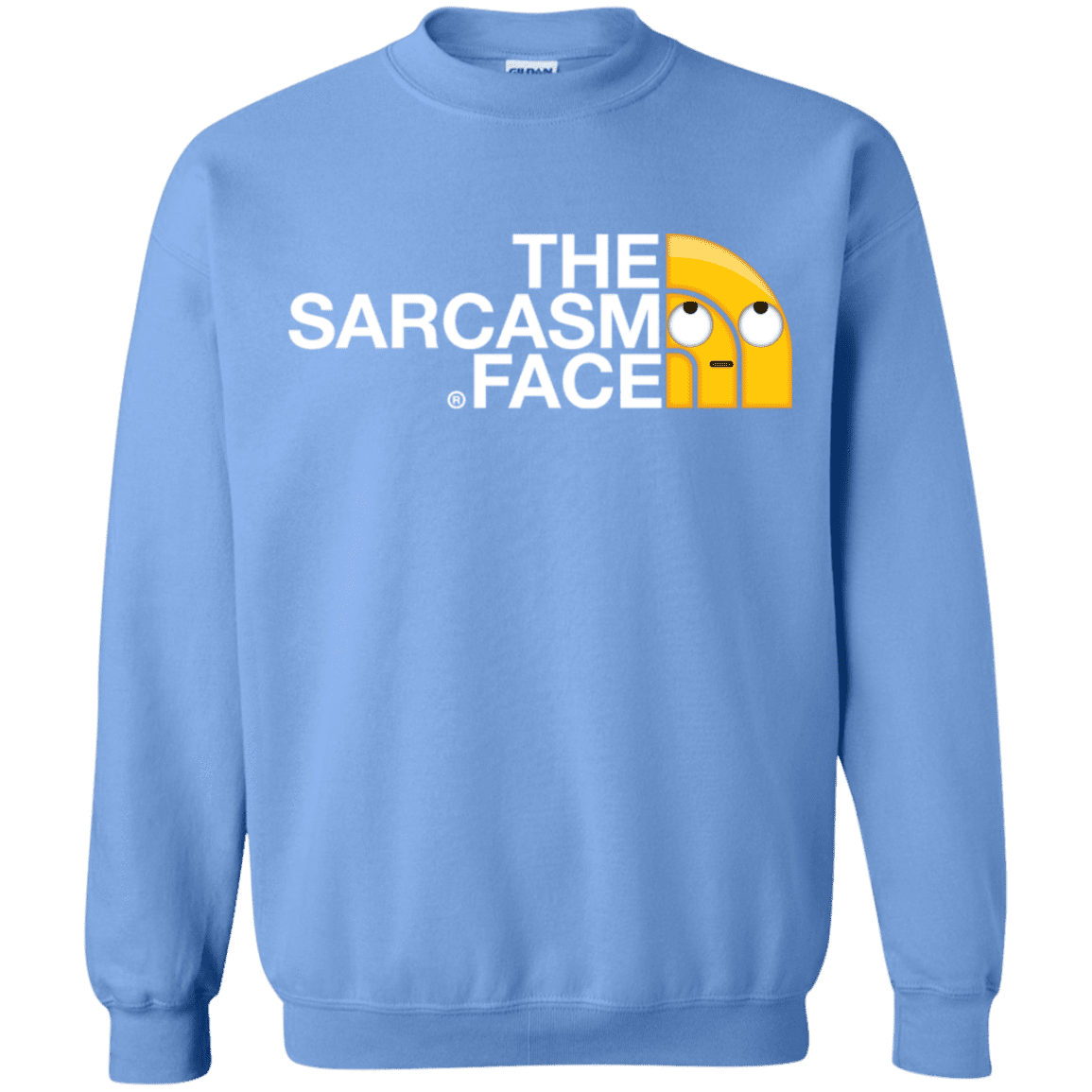 Sweatshirts Carolina Blue / S Sarcasm Face Crewneck Sweatshirt