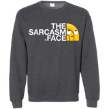 Sweatshirts Dark Heather / S Sarcasm Face Crewneck Sweatshirt