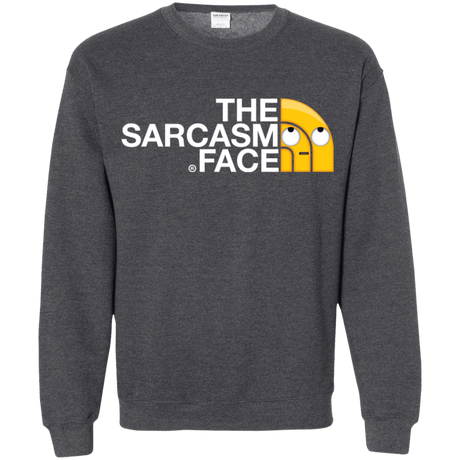 Sweatshirts Dark Heather / S Sarcasm Face Crewneck Sweatshirt