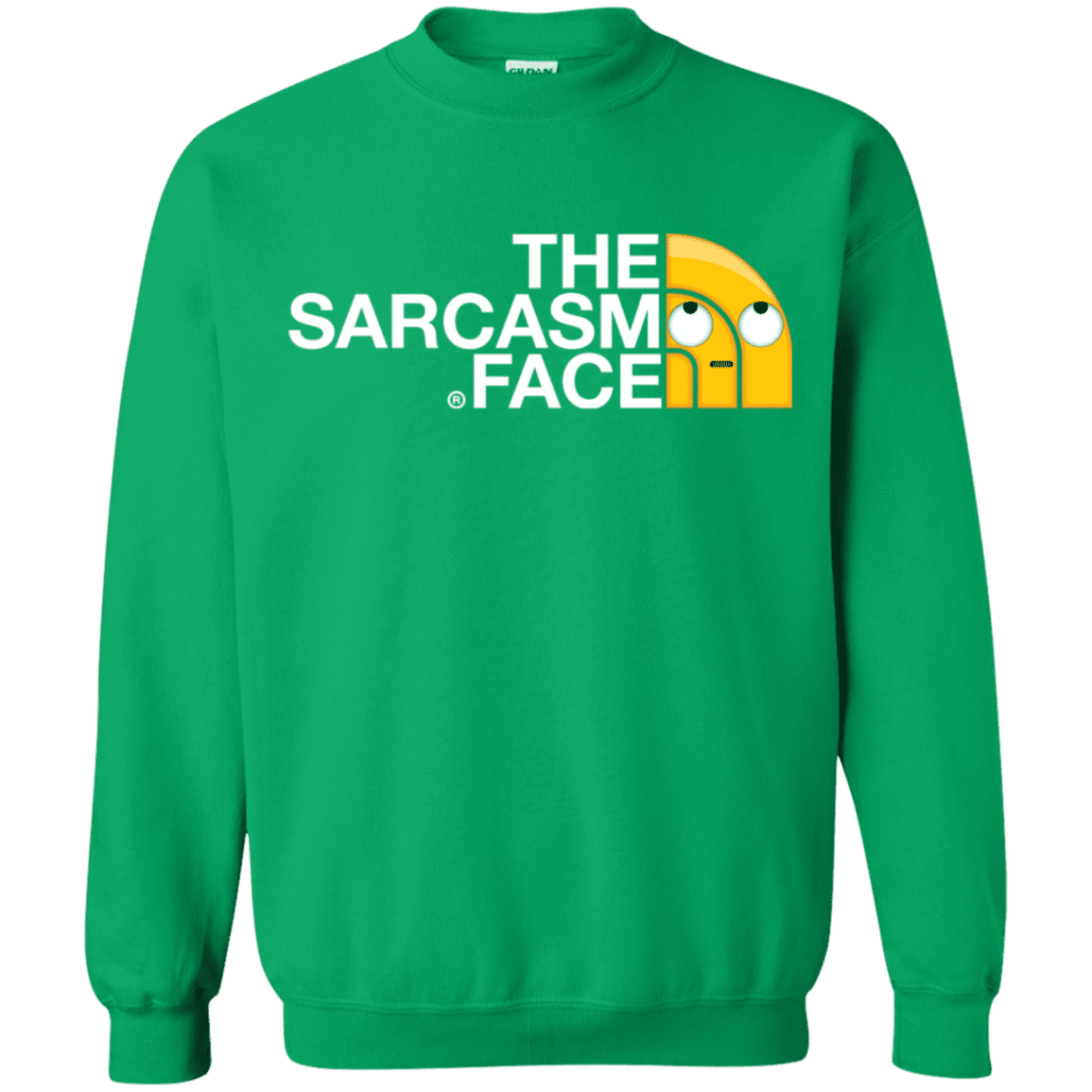 Sweatshirts Irish Green / S Sarcasm Face Crewneck Sweatshirt