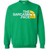 Sweatshirts Irish Green / S Sarcasm Face Crewneck Sweatshirt