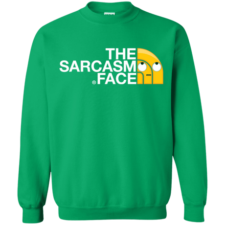 Sweatshirts Irish Green / S Sarcasm Face Crewneck Sweatshirt