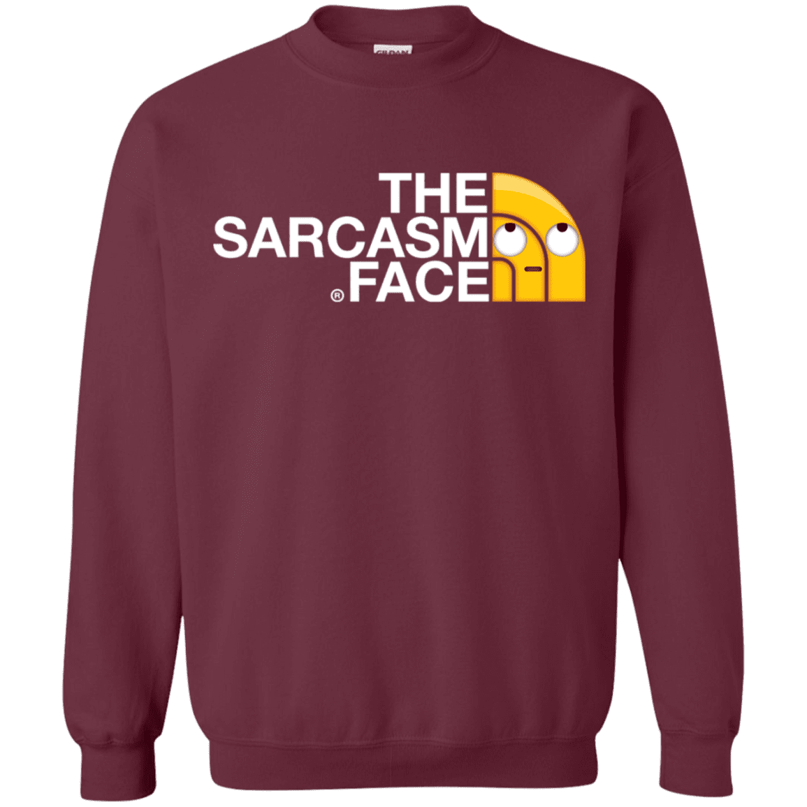 Sweatshirts Maroon / S Sarcasm Face Crewneck Sweatshirt