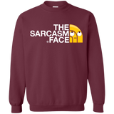 Sweatshirts Maroon / S Sarcasm Face Crewneck Sweatshirt