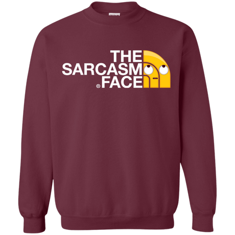 Sweatshirts Maroon / S Sarcasm Face Crewneck Sweatshirt