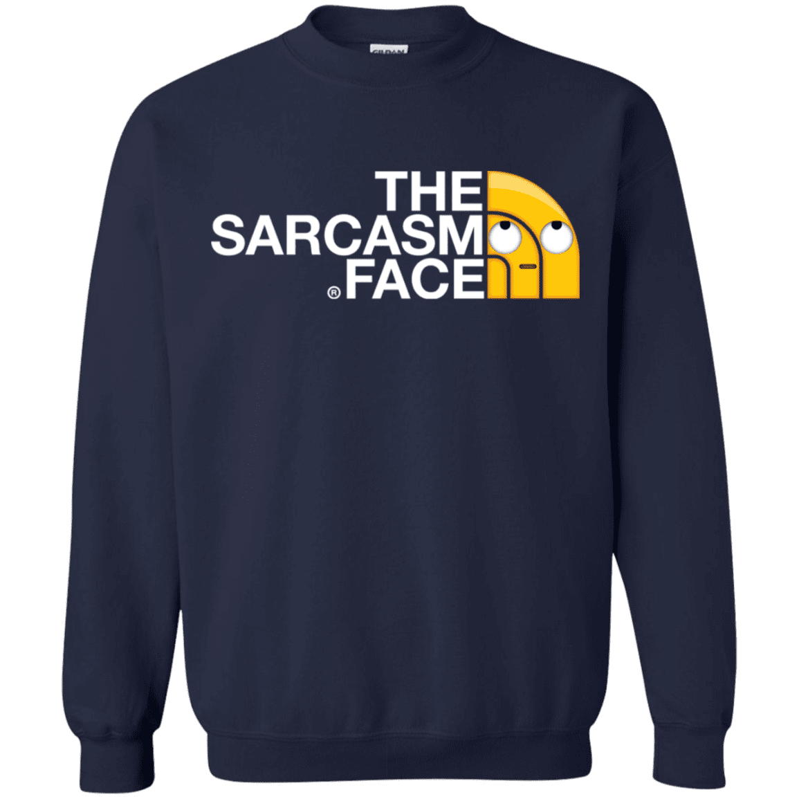 Sweatshirts Navy / S Sarcasm Face Crewneck Sweatshirt