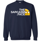 Sweatshirts Navy / S Sarcasm Face Crewneck Sweatshirt