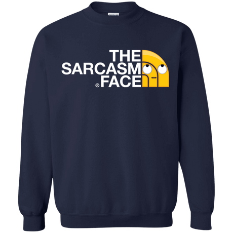 Sweatshirts Navy / S Sarcasm Face Crewneck Sweatshirt