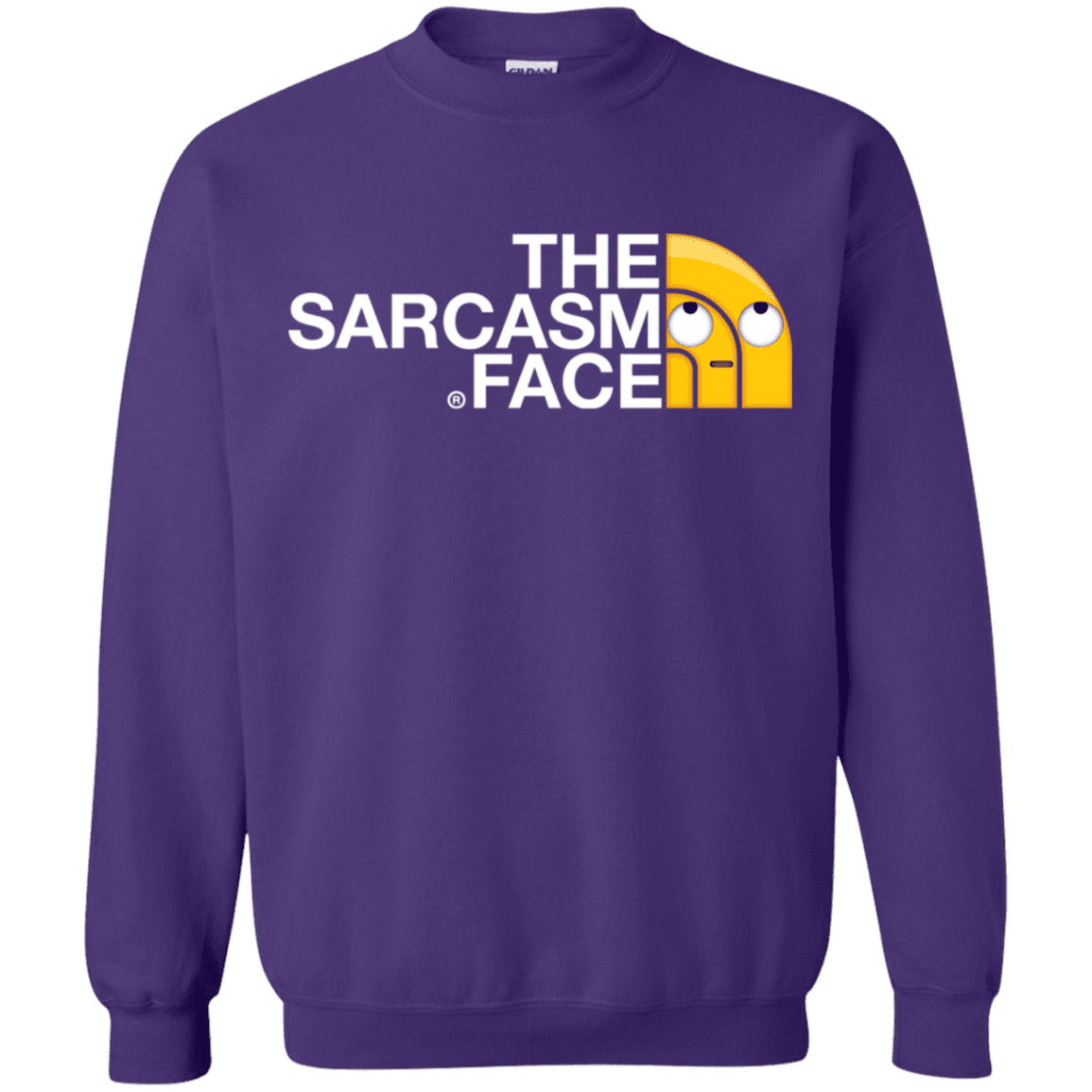 Sweatshirts Purple / S Sarcasm Face Crewneck Sweatshirt