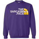 Sweatshirts Purple / S Sarcasm Face Crewneck Sweatshirt