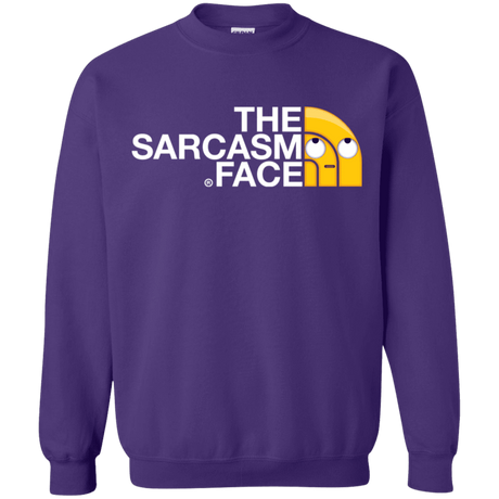 Sweatshirts Purple / S Sarcasm Face Crewneck Sweatshirt