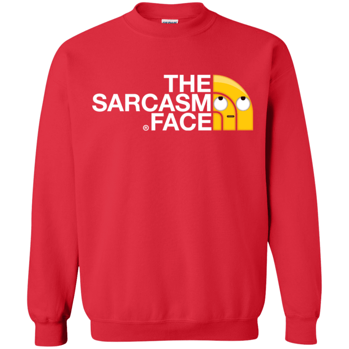 Sweatshirts Red / S Sarcasm Face Crewneck Sweatshirt