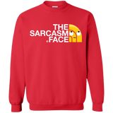 Sweatshirts Red / S Sarcasm Face Crewneck Sweatshirt