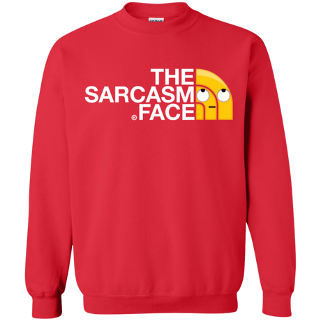 Sweatshirts Red / S Sarcasm Face Crewneck Sweatshirt