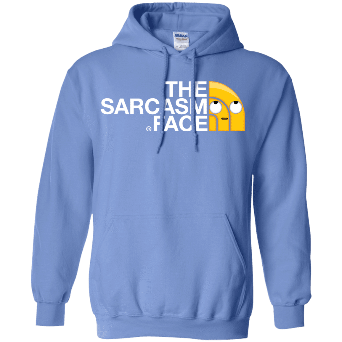 Sweatshirts Carolina Blue / S Sarcasm Face Pullover Hoodie