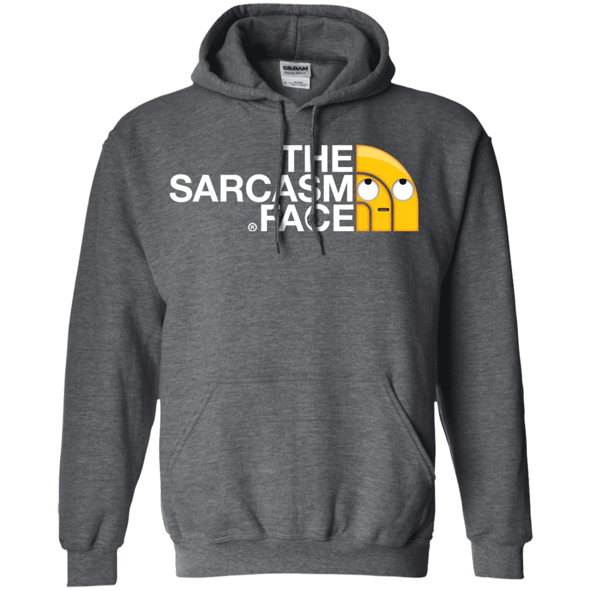 Sweatshirts Dark Heather / S Sarcasm Face Pullover Hoodie