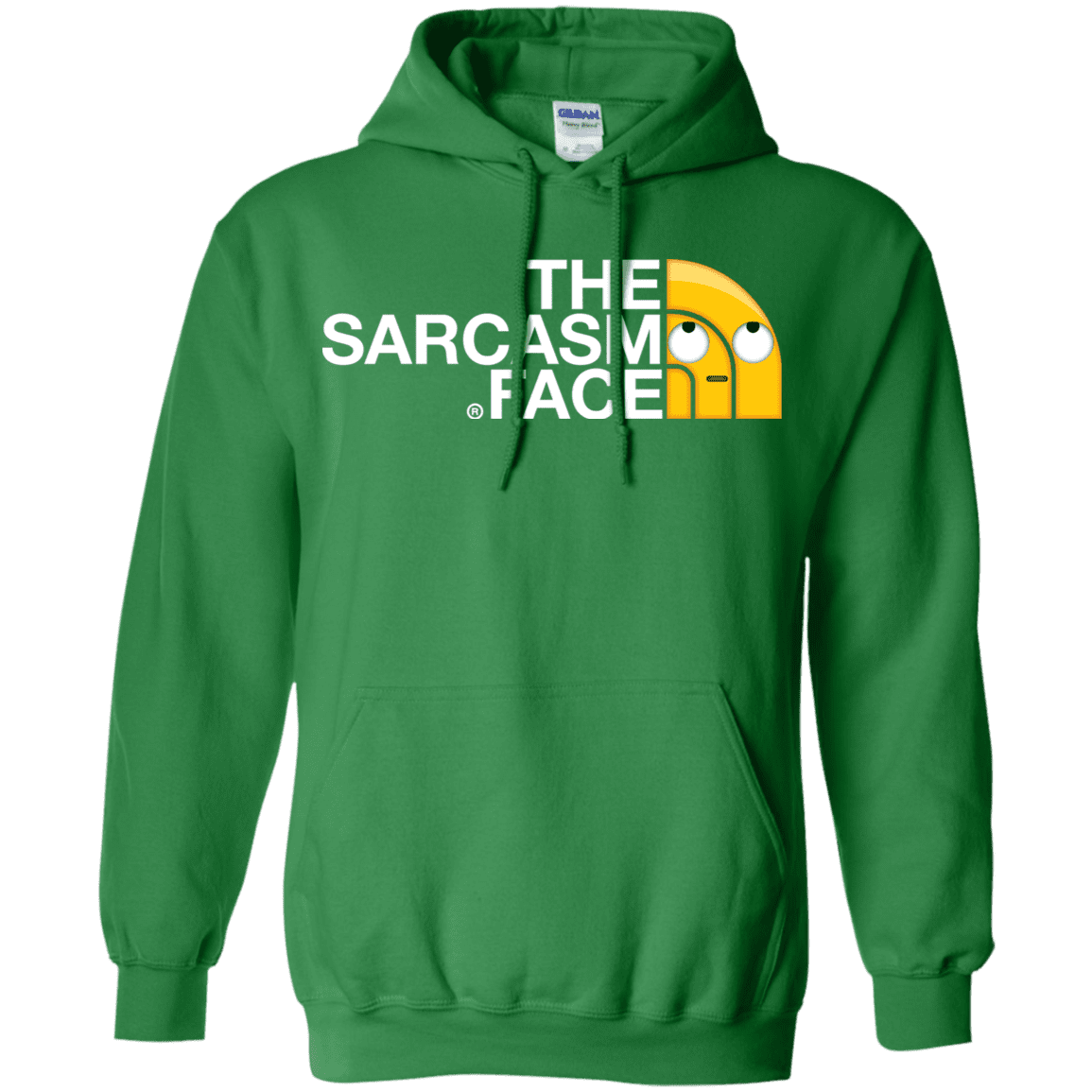 Sweatshirts Irish Green / S Sarcasm Face Pullover Hoodie