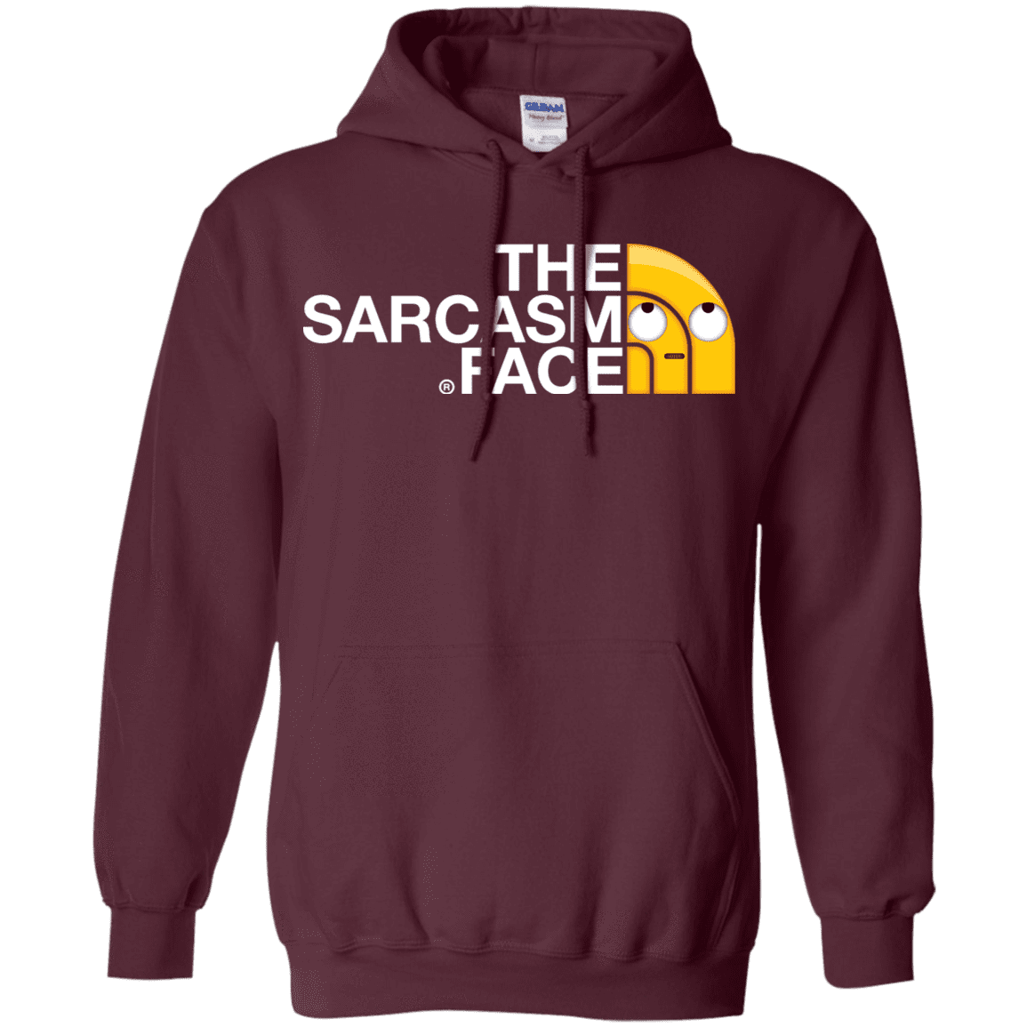 Sweatshirts Maroon / S Sarcasm Face Pullover Hoodie