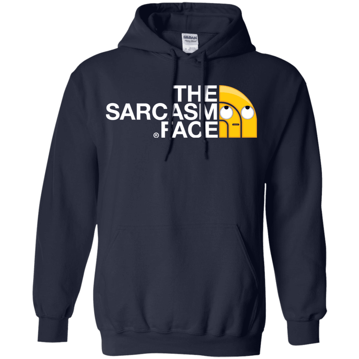 Sweatshirts Navy / S Sarcasm Face Pullover Hoodie