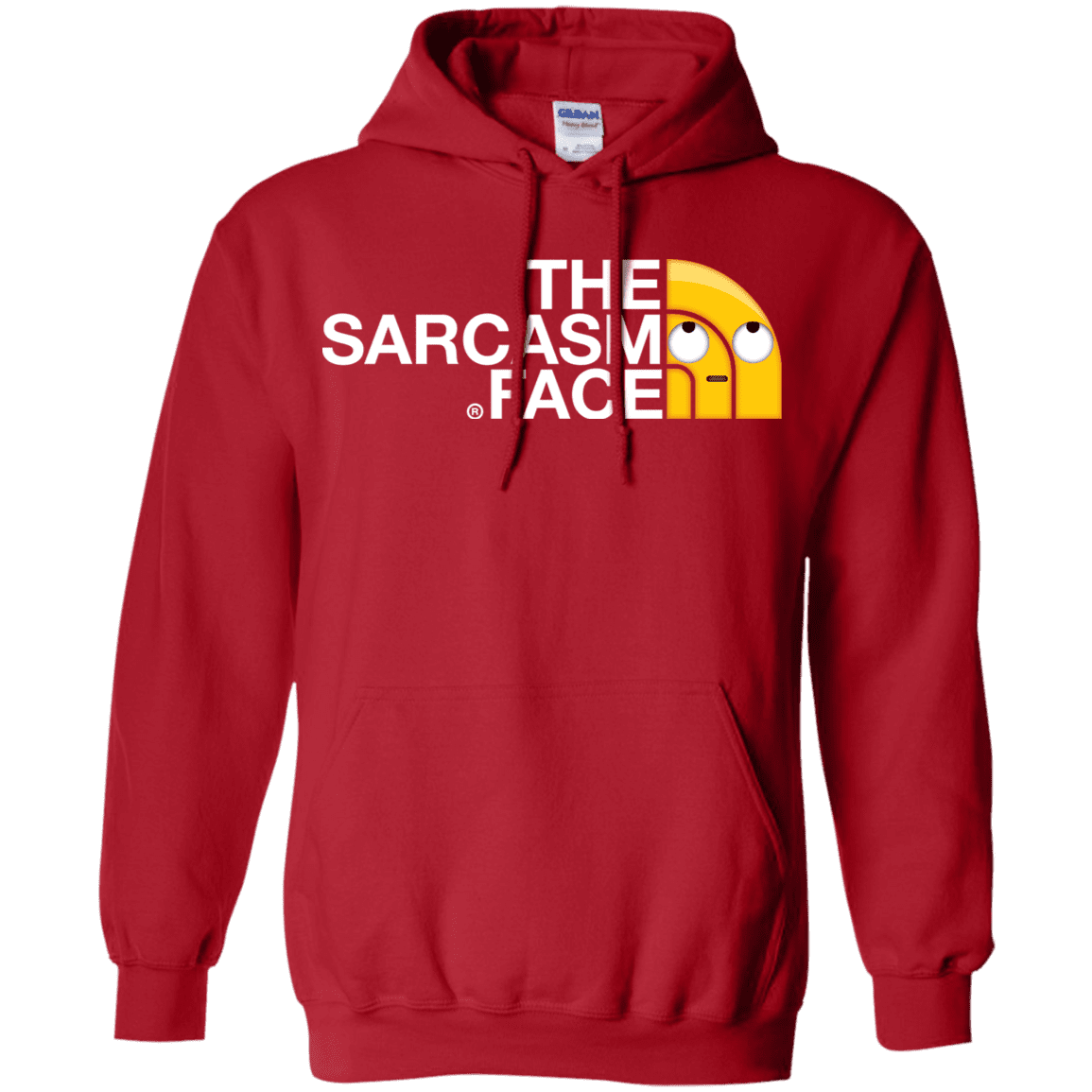 Sweatshirts Red / S Sarcasm Face Pullover Hoodie