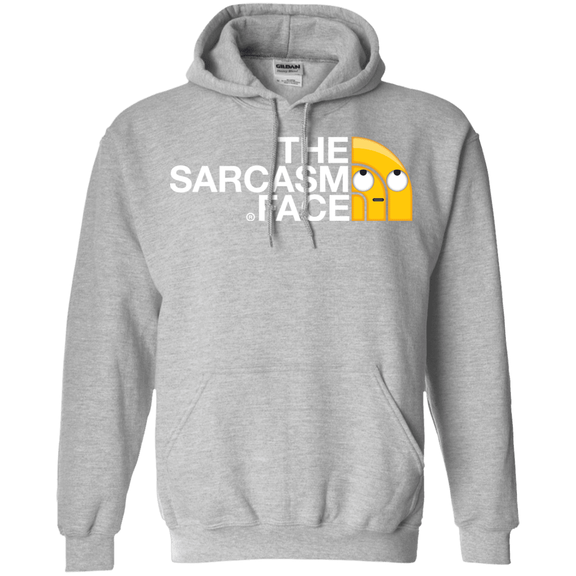 Sweatshirts Sport Grey / S Sarcasm Face Pullover Hoodie