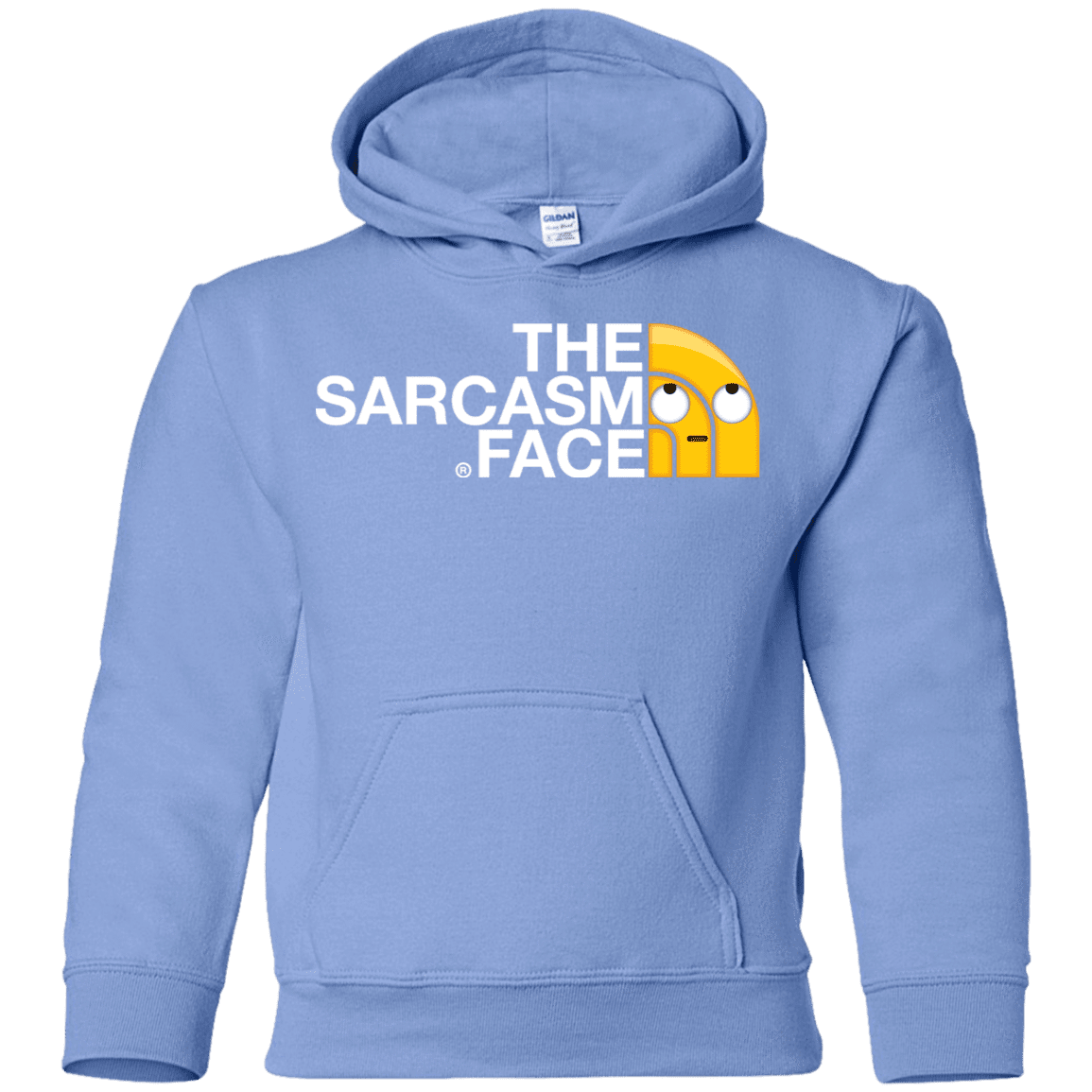 Sweatshirts Carolina Blue / YS Sarcasm Face Youth Hoodie