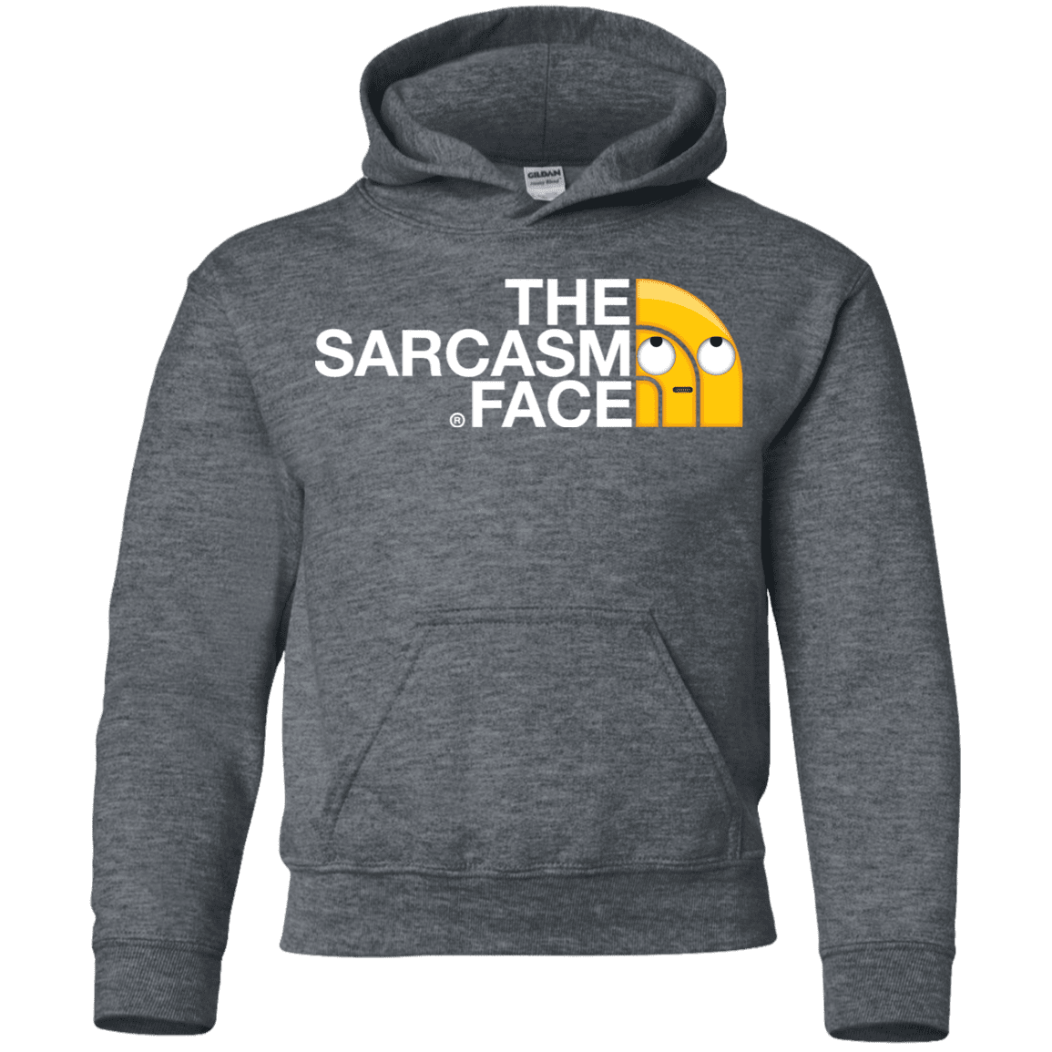 Sweatshirts Dark Heather / YS Sarcasm Face Youth Hoodie