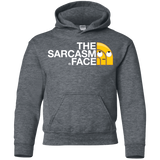 Sweatshirts Dark Heather / YS Sarcasm Face Youth Hoodie