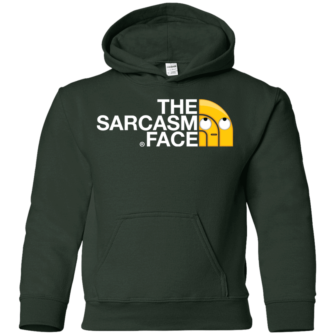 Sweatshirts Forest Green / YS Sarcasm Face Youth Hoodie