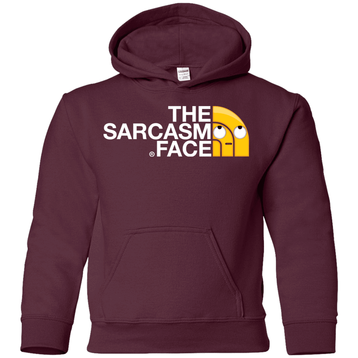 Sweatshirts Maroon / YS Sarcasm Face Youth Hoodie