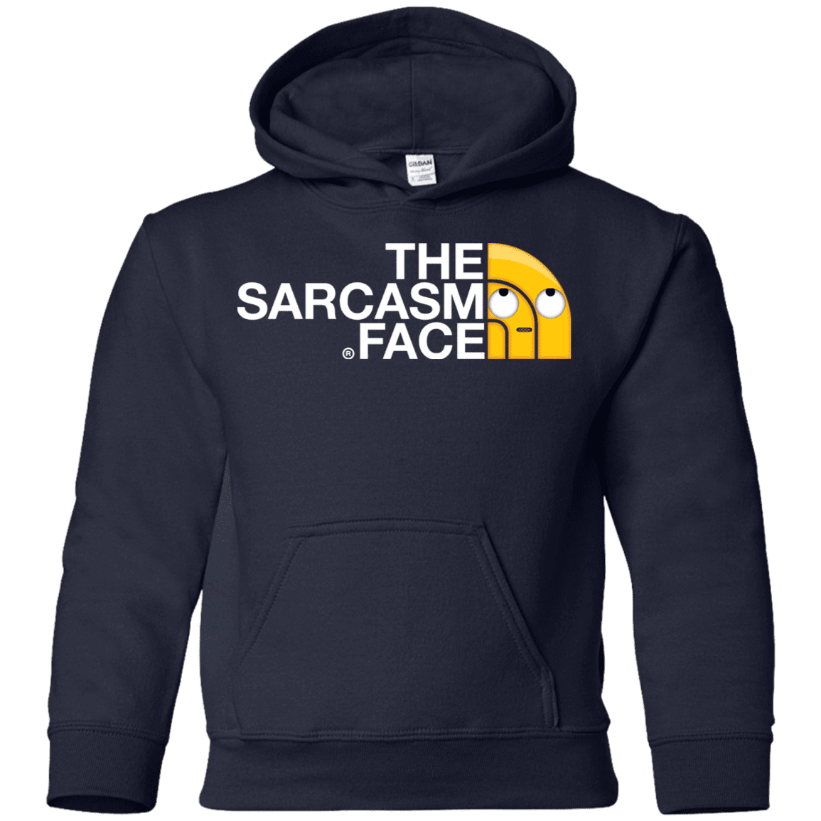 Sweatshirts Navy / YS Sarcasm Face Youth Hoodie