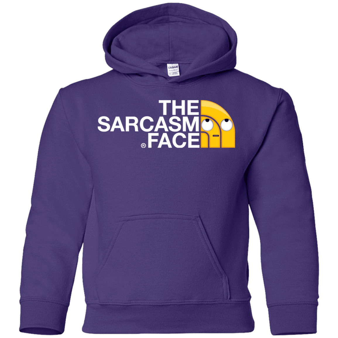 Sweatshirts Purple / YS Sarcasm Face Youth Hoodie