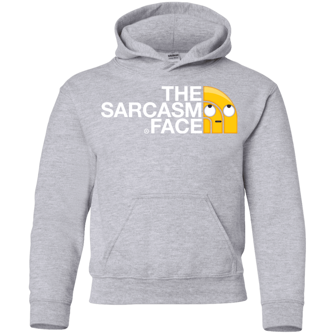 Sweatshirts Sport Grey / YS Sarcasm Face Youth Hoodie