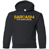 Sweatshirts Black / YS Sarcasm Is My Second Language Youth Hoodie