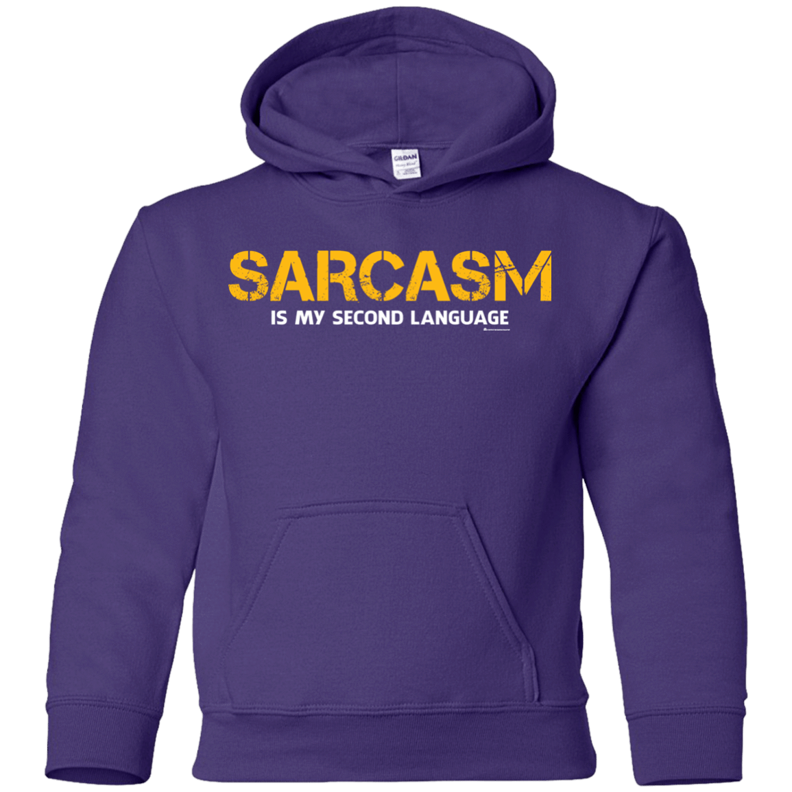 Sweatshirts Purple / YS Sarcasm Is My Second Language Youth Hoodie