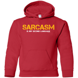 Sweatshirts Red / YS Sarcasm Is My Second Language Youth Hoodie